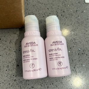 2 X Aveda Stress-Fix Body Lotion 1.7 Oz Travel Purse Sample Size (NEW)